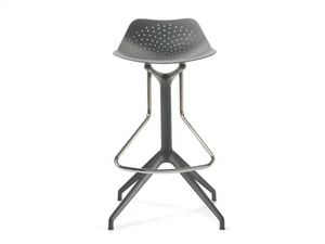 KLERA - Swivel aluminium stool with footrest _ SITIA