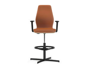 NAMI - Swivel office stool with 4-Spoke base with back _ SITLOSOPHY®