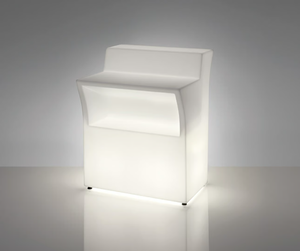 JUMBO BAR - Illuminated outdoor polyethylene bar counter _ SLIDE