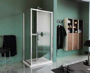 CEE ART - Rectangular tempered glass shower cabin with hinged door _ Samo