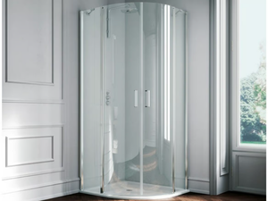 POLARIS - Corner semicircular tempered glass shower cabin _ Samo