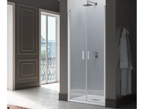 POLARIS - Niche tempered glass shower cabin with hinged door _ Samo