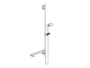 ELEGANCE - Wall-mounted thermostatic shower panel with overhead shower _ Saniline