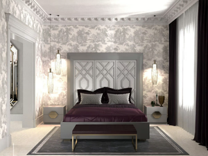 INTRIGUE - Double bed with high headboard _ Scandal