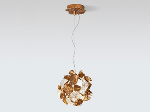 CALATHEA ORBIFOLIA - LED handmade bronze pendant lamp _ Serip