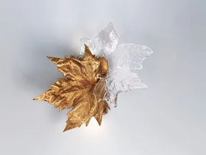 FOLIO LEAVES COUPLE - LED handmade bronze wall light _ Serip