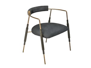 FRAME - Upholstered nabuk chair with armrests _ Shake