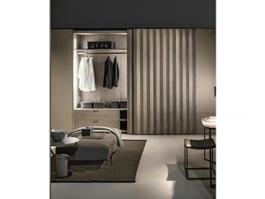 PLISSÉ - Wooden wardrobe with sliding doors _ Shake