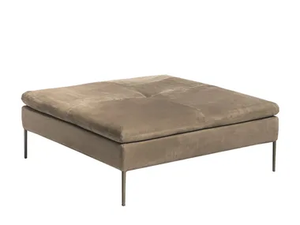 BOSTON - Upholstered square nabuk pouf bed _ Shake