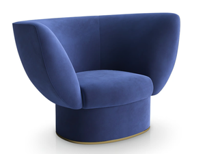 TULIPA - Velvet armchair with armrests _ Sicis