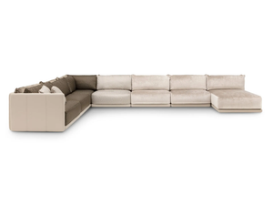 ISLAND - Corner sectional sofa with chaise longue _ Sicis