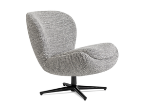 NIELS - Swivel with 4-spoke base fabric easy chair _ Sicis