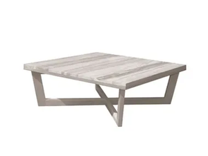 COCO - Square low teak garden side table _ Sifas