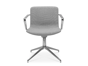 MILOS LIFE - Swivel with 4-spoke base fabric chair with armrests _ Sitland