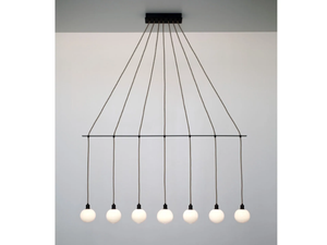 DRAPE LINEAR - LED blown glass and brass pendant lamp _ SkLO