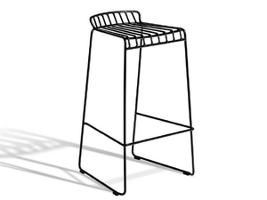 RESÖ - Sled base steel stool with footrest _ Skargaarden