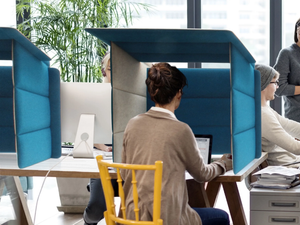 ECOBOOTH - Sound absorbing desktop partition _ Slalom