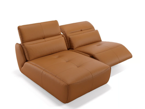 MODICA - Leather sofa with chaise longue _ Sofanella