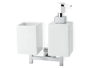 URANIA - Ceramic Bathroom soap dispenser / soap dish _ Stilhaus