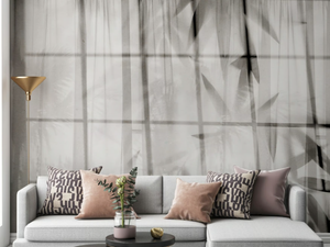 BAMBOO BEHIND THE CURTAIN - Wallpaper with floral pattern _ Studijo