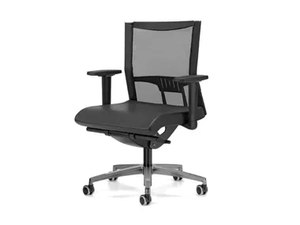 AVIANET 3606 - Mesh office chair with castors with armrests with 5-Spoke base _ TALIN