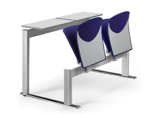 VULCAN A120 - Bench desk with integrated chairs _ TALIN