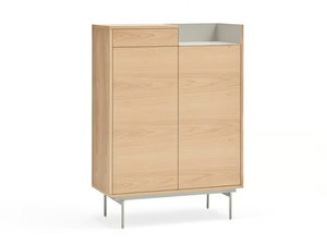 VALLEY - Wood veneer highboard with doors _ TEULAT