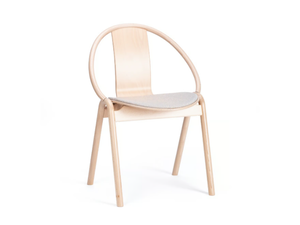 AGAIN - Stackable chair with armrests with integrated cushion _ TON