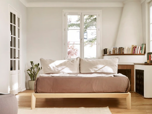 BORA - Wooden double bed _ TREKU