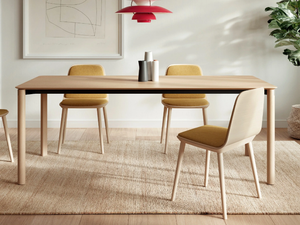 LAGA - Extending wood veneer dining table _ TREKU