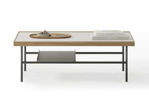 KUTXA - Rectangular wooden and porcelain coffee table _ TREKU