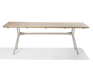 BRANCH - Rectangular aluminium and wood garden table _ TRIBÙ