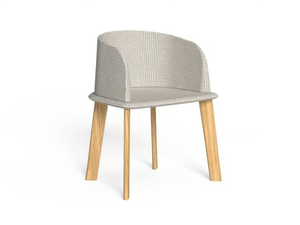 CLEOSOFT-WOOD - Contemporary style upholstered fabric chair _ Talenti