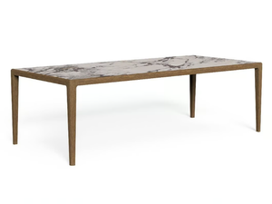 CRUISE TEAK - Rectangular porcelain stoneware table _ Talenti