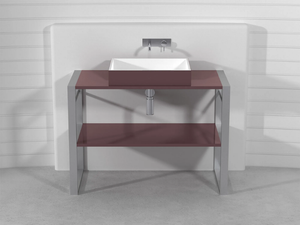 SQUARE CONSOLLE LCTB1 - Single Pietraluce® console sink _ Technova