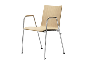 S 262/A F - Stackable wooden chair with linking device _ Thonet