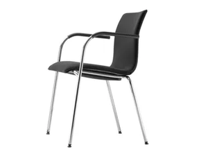 S 166 PVF - Stackable upholstered chair with armrests _ Thonet