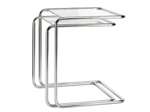 B 97 - Stackable glass and steel side table _ Thonet