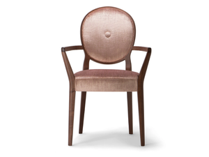 SOFIA - Solid wood and fabric chair with armrests _ Tirolo