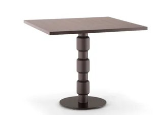 BERLINO - Square solid wood and metal table _ Tirolo