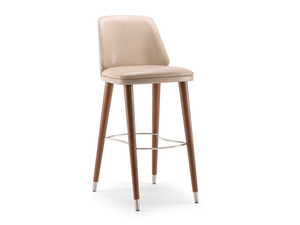 MEG - Upholstered stool with footrest with back _ Tirolo