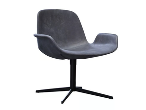 STEP - Swivel upholstered leather easy chair _ Tonon