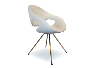 Moon - Integral polyurethane foam chair with metal base _ Tonon