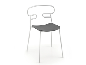 GENOA - Open back metal and polyurethane chair _ TrabA'