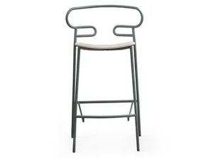 GENOA - Metal and Ash stool with footrest _ TrabA'