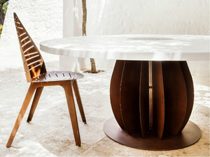 IRIDE - Round steel table _ TrackDesign