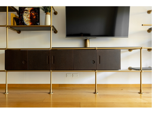 LIGNE - Wooden TV cabinet with doors _ TrackDesign