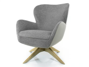 BRITNEY - Swivel fabric armchair with armrests _ Tremolada