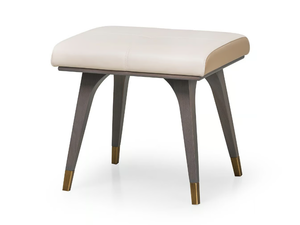 MELTING LIGHT - Low upholstered leather stool _ Turri