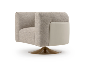 SOUL - Swivel fabric armchair with armrests _ Turri